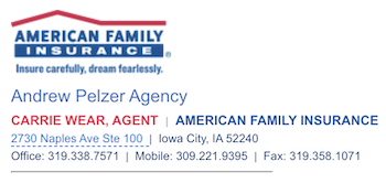 American Family Insurance- Carrie Wear Logo
